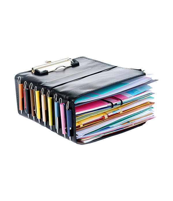 Files rack & pens